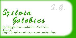 szilvia golobics business card